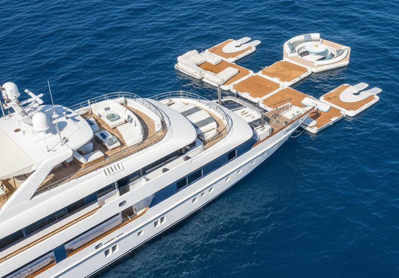 inflatable floating dock platform