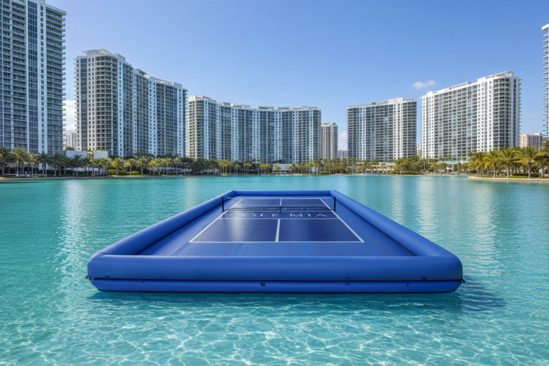 inflatable floating pickleball court