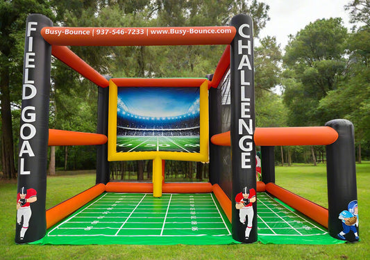 Inflatable Football Field Goal + Football Toss Combo