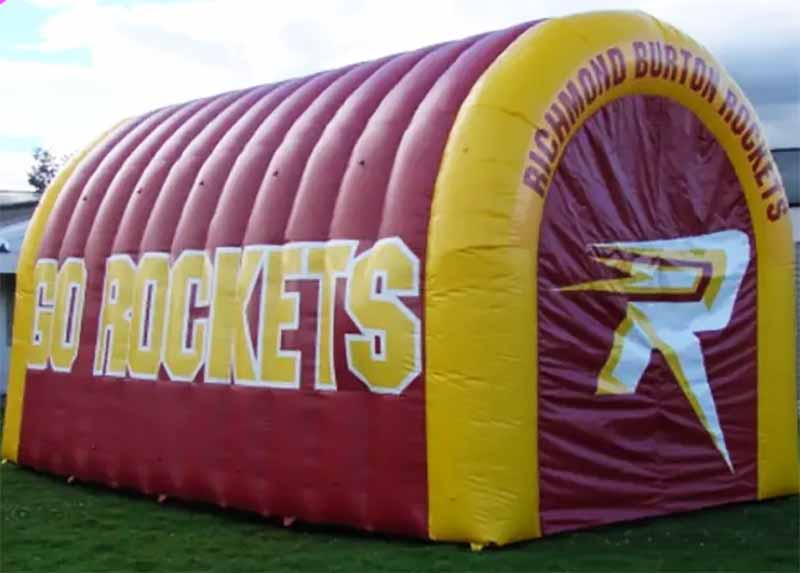 Red Inflatable Football Tunnel With Logo