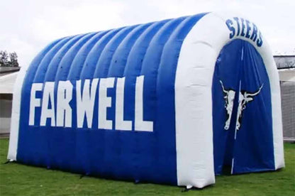 Blue Inflatable Football Tunnel With Logo