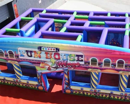 inflatable fun house maze