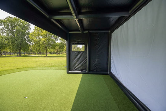 Inflatable Golf Enclosure With Impact Screen – inflatableisland.co