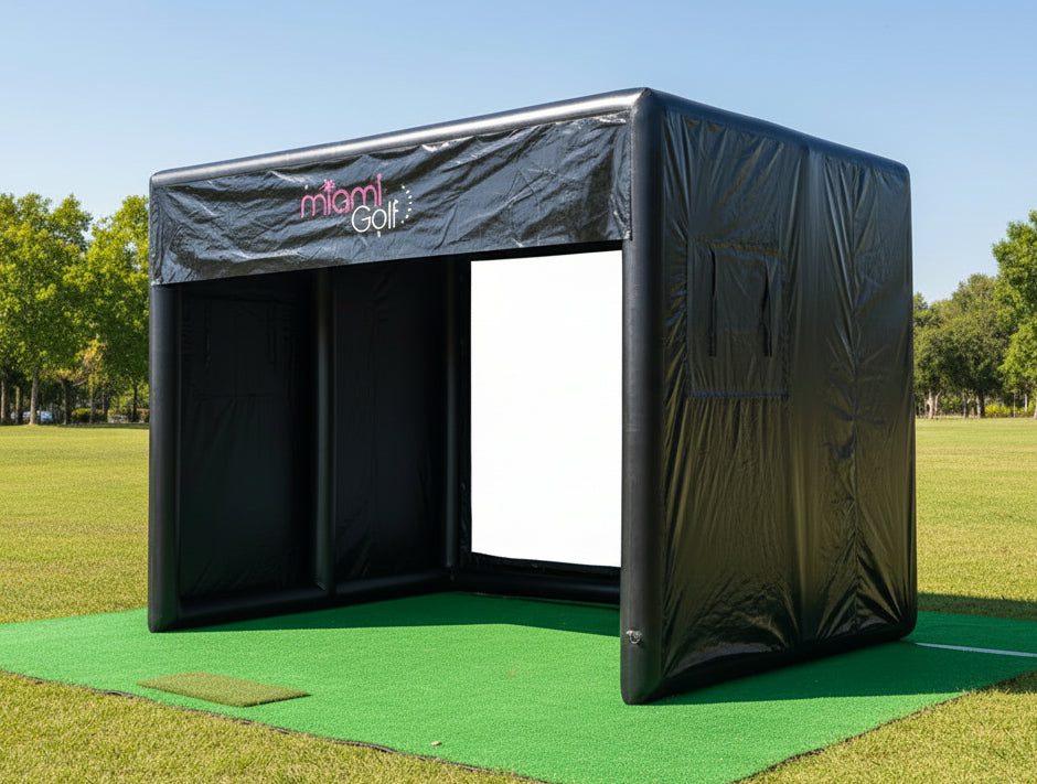 Inflatable Golf Ranges Inflatable Golf Enclosure With Impact Screen – inflatableisland.co