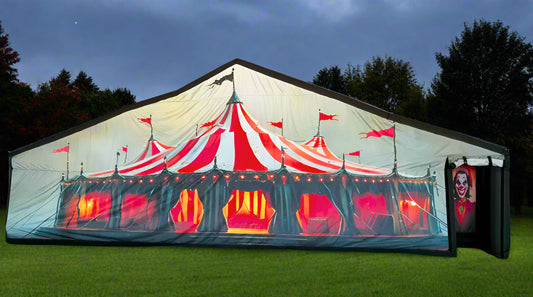 inflatable haunted house front