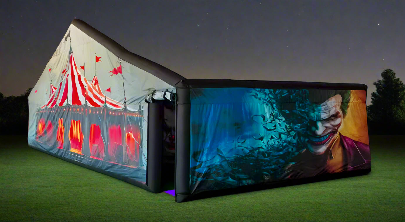 inflatable haunted house side front