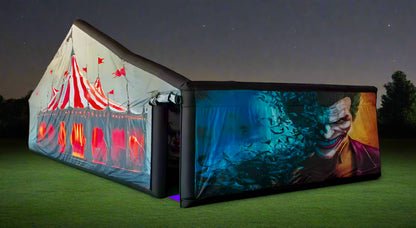 inflatable haunted house side front