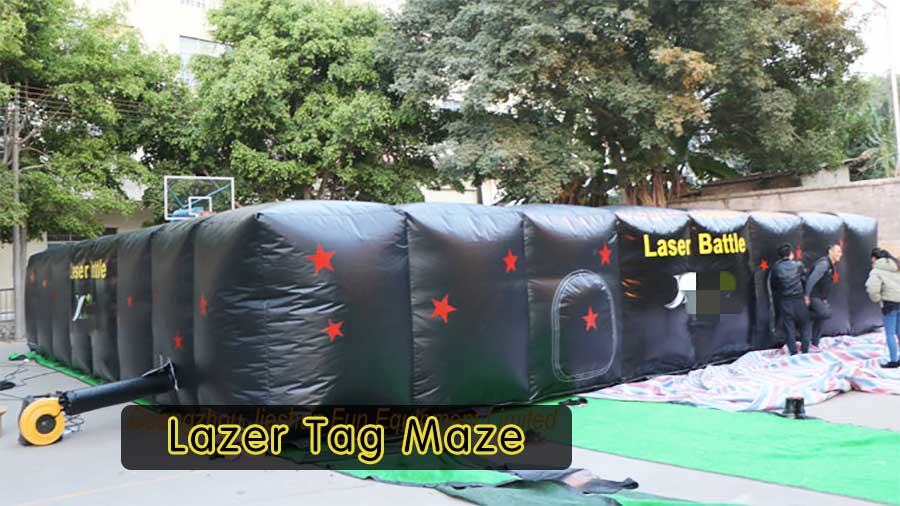 inflatable laser tag maze
