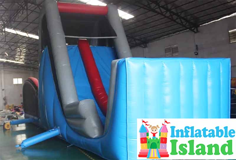 Ninja Inflatable Obstacle Course Slide
