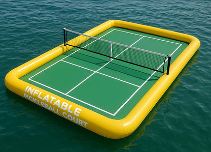 Inflatable Floating Pickleball Court Yellow Green