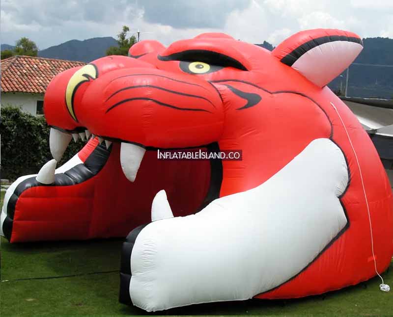 Inflatable Red Tiger Tunnel