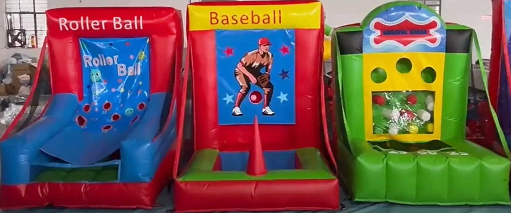 inflatable roller ball game