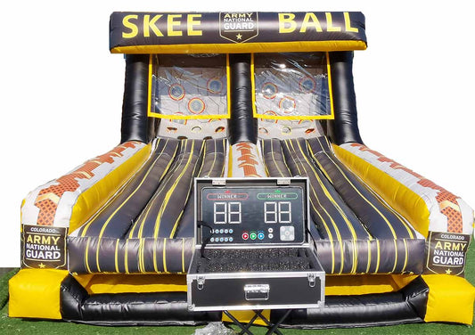 2 Lane Inflatable Skee Ball Game Made For The Army National Guard