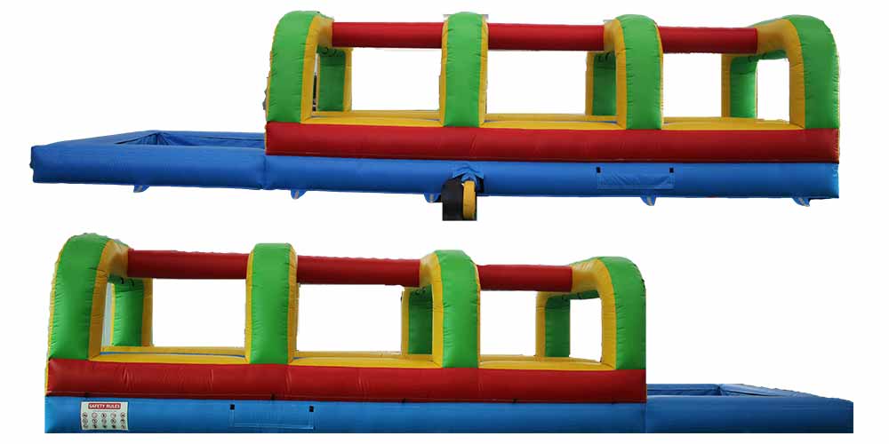 2 Lane Inflatable Slip N' Slide With Pool