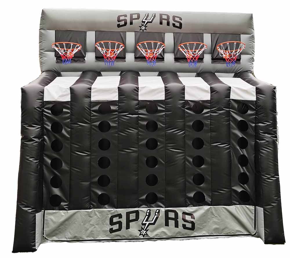 Spurs Inflatable Connect 4 Basketball Game