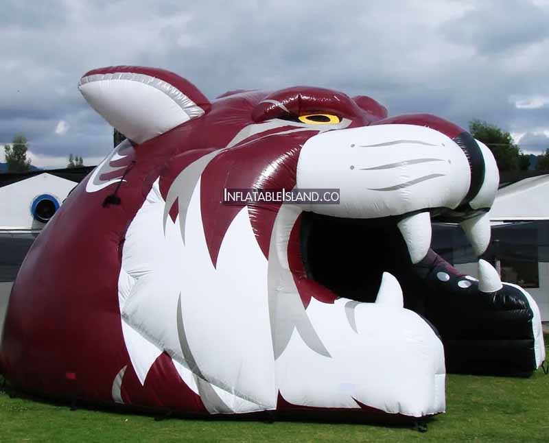 Inflatable Tiger Run Through Tunnel