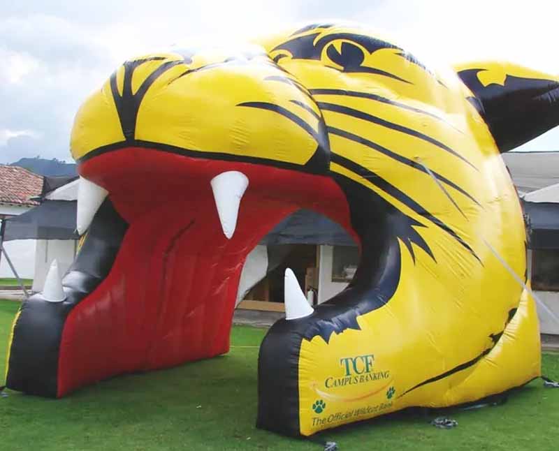 Inflatable Tiger Mascot Tunnels