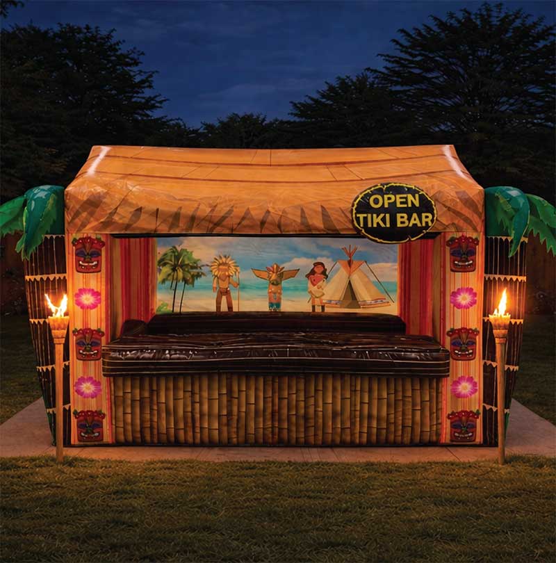 Inflatable Tiki Bar at Night