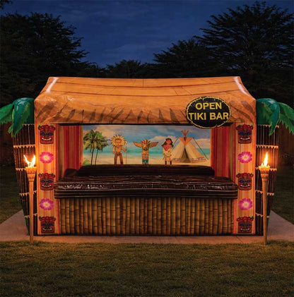 Inflatable Tiki Bar at Night