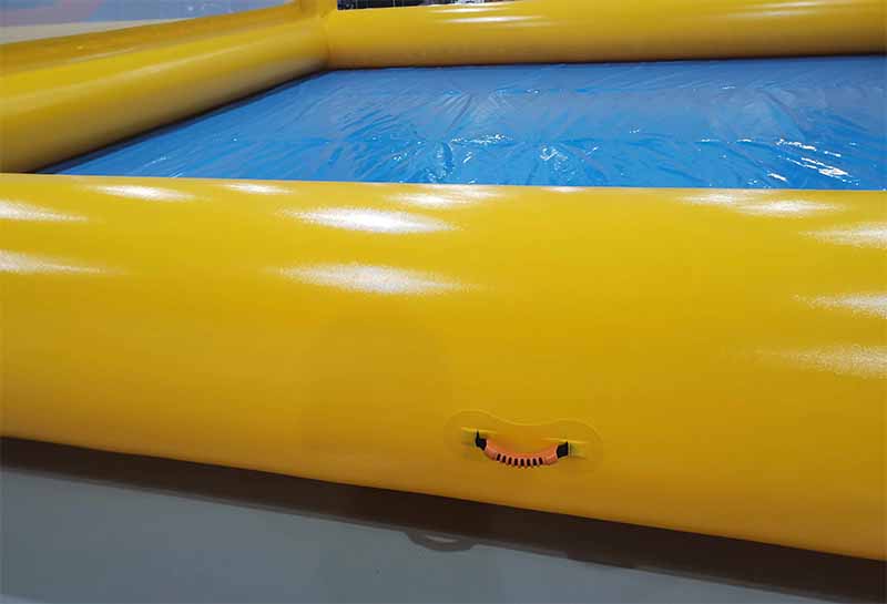 inflatable volleyball pool zoomed in