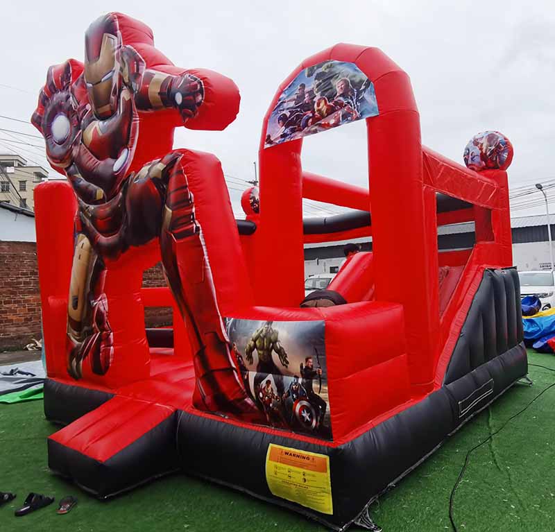 Iron Man Bounce House With Slide – inflatableisland.co