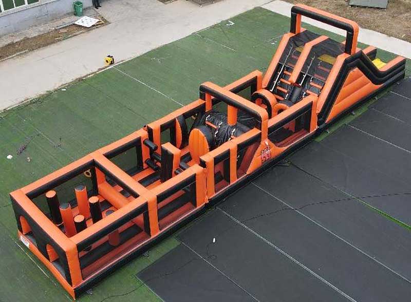 Large Inflatable Obstacle Course Top View