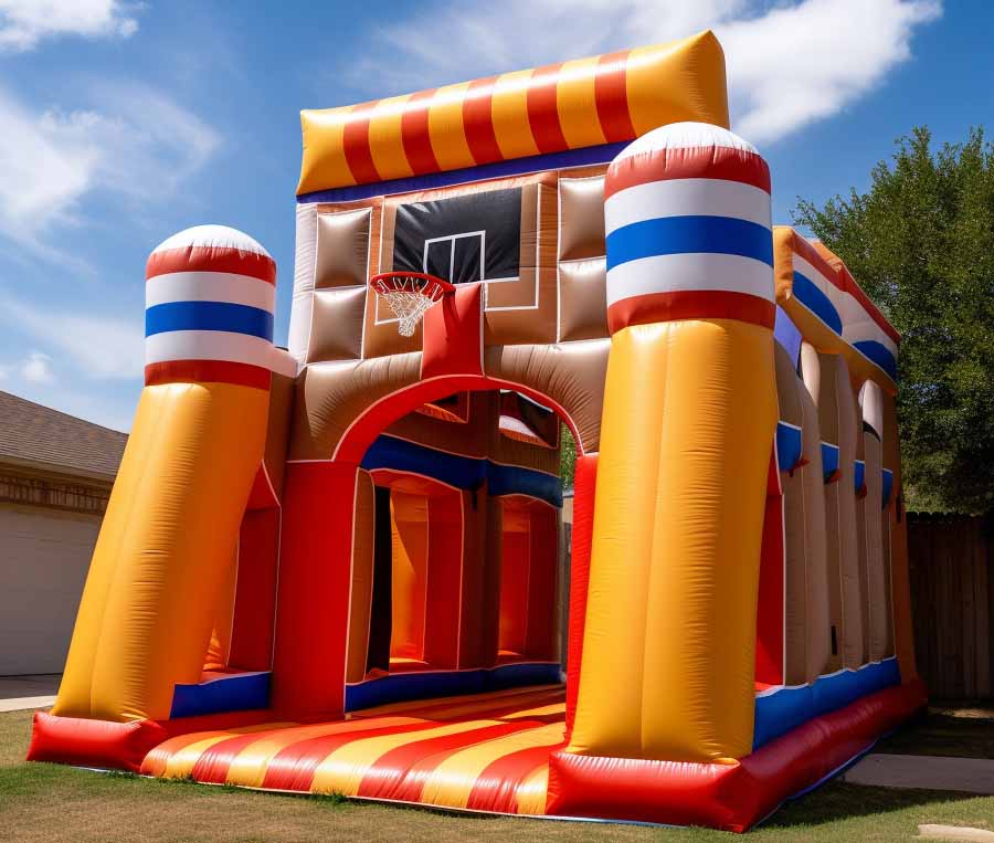 Basketball Bounce House With Hoop