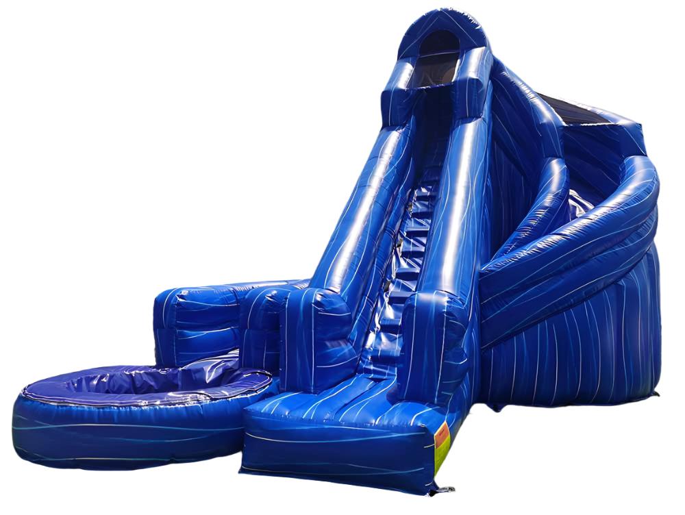 Inflatable Corkscrew Water Slide With Pool – inflatableisland.co