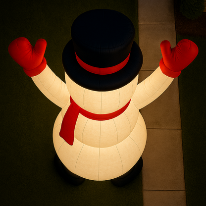 Large Inflatable Snowman top view