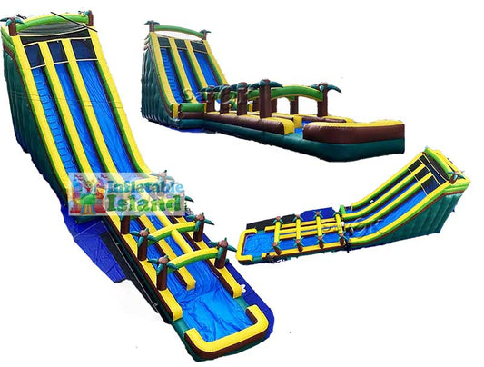 Massive 65ft Inflatable Water Slide With Long Lane