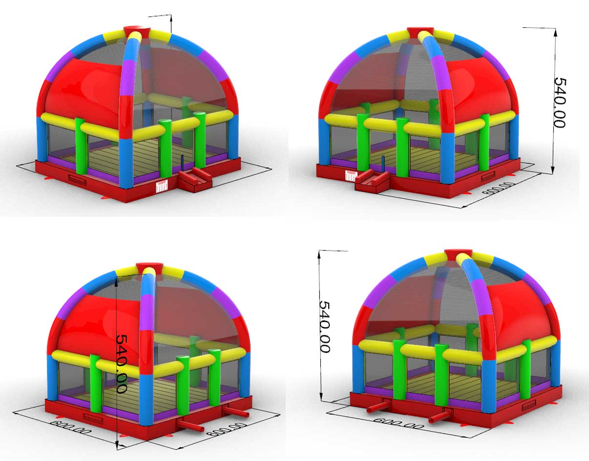 Mega Dome Bounce House Renderings