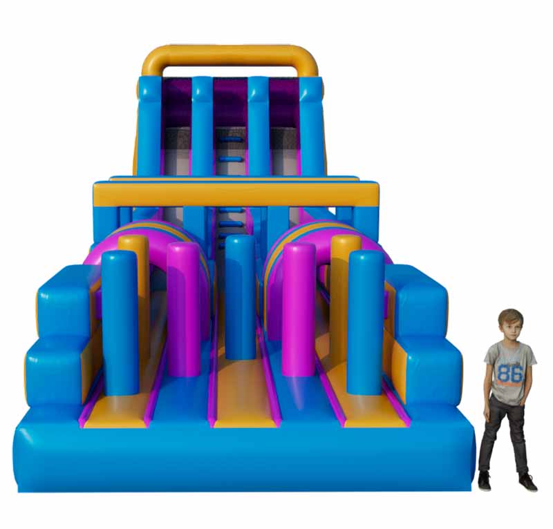 Mega Ninja Inflatable Obstacle Course Front