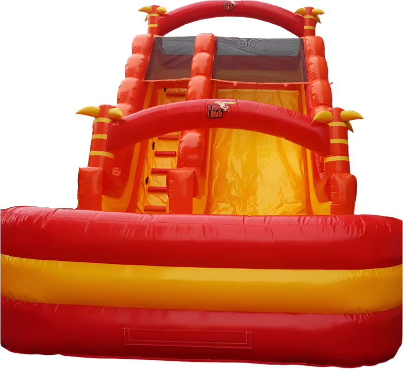 Orange Inflatable Water Slide Front