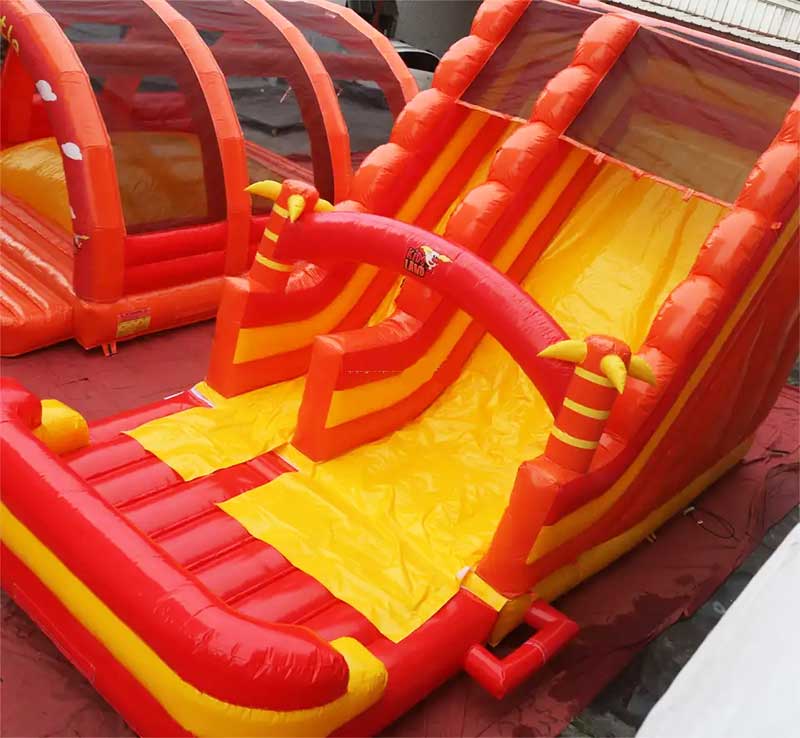 Orange Inflatable Water Slide Top
