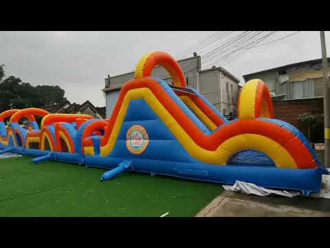 90ft inflatable obstacle course video