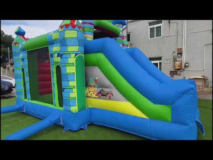 Combo Bounce House With Slide & Basketball Hoop Video