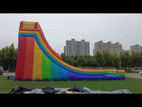 Giant Inflatable Rainbow Water Slide Video