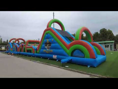 90ft HUGE Inflatable Obstacle Course Video