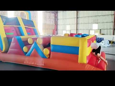 Small 2 Lane Inflatable Obstacle Course Video