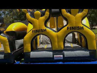 Large Extreme Fun Run Obstacle Course Video