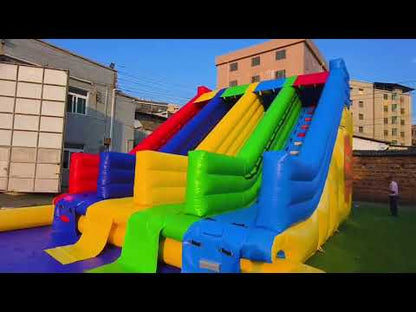 2 Lane Inflatable Water Slide With Pool Video