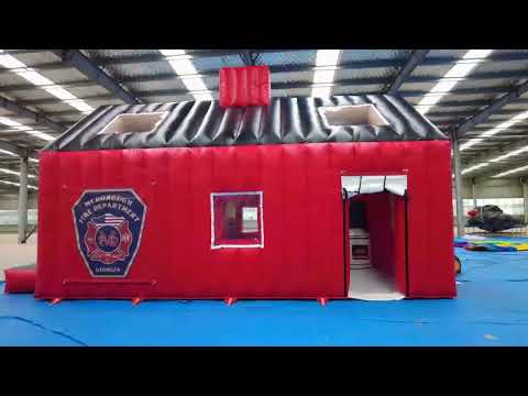 Inflatable Fire Education House Video