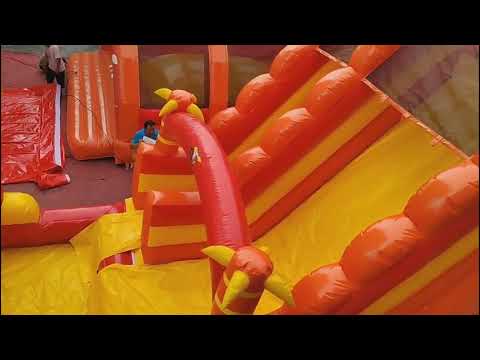 Orange Inflatable Water Slide Video