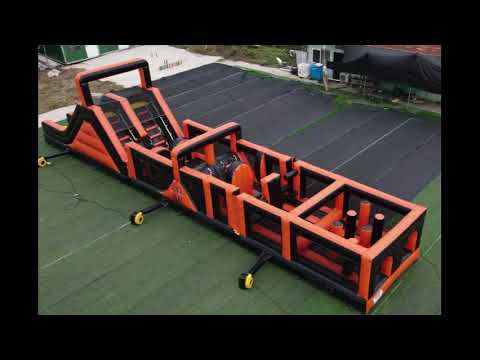 Large Inflatable Obstacle Course Video