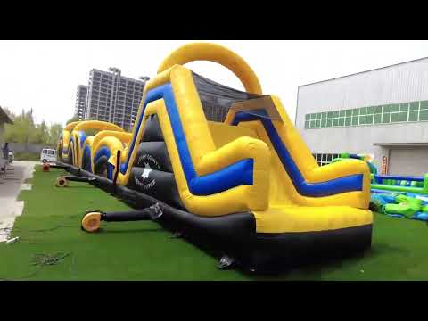 100ft Inflatable Obstacle Course Video