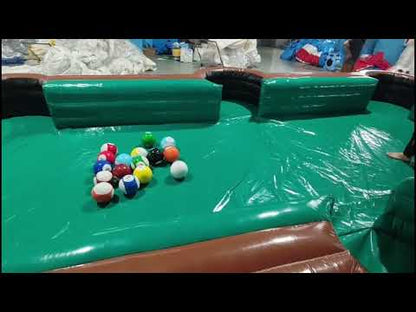 Large Inflatable Human Billiard Pool Table Video