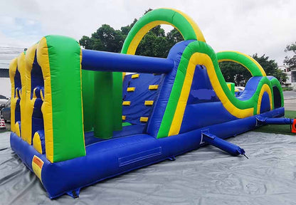 Radical Run Inflatable Obstacle Course Side View