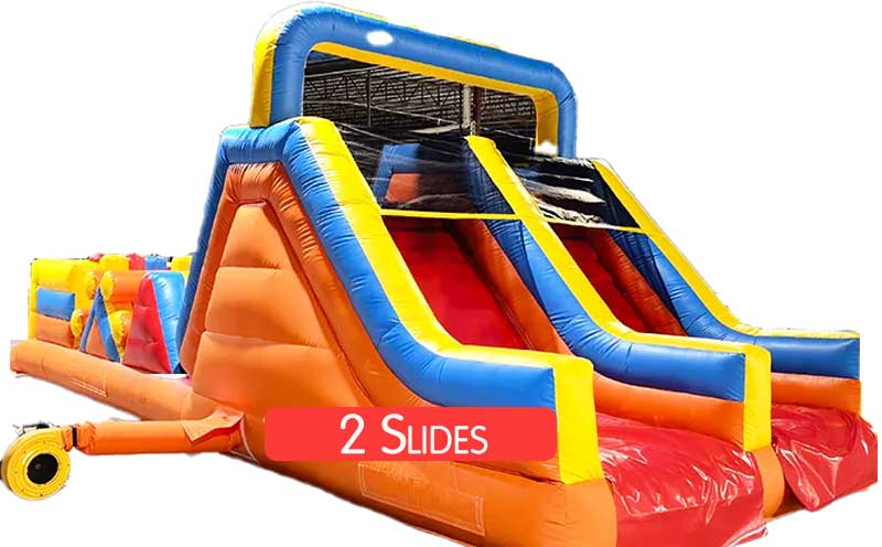 Ostacle Course Small Small 2 Lane Inflatable Obstacle Course – inflatableisland.co
