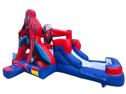 spiderman bounce house with slide