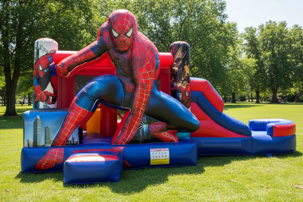 Spiderman Bounce House With Slide – inflatableisland.co